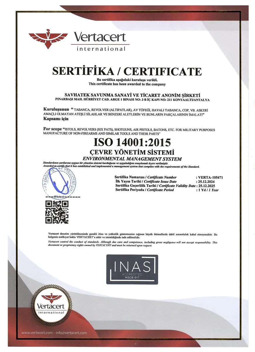 ISO 14001:2015 — Zertifikat