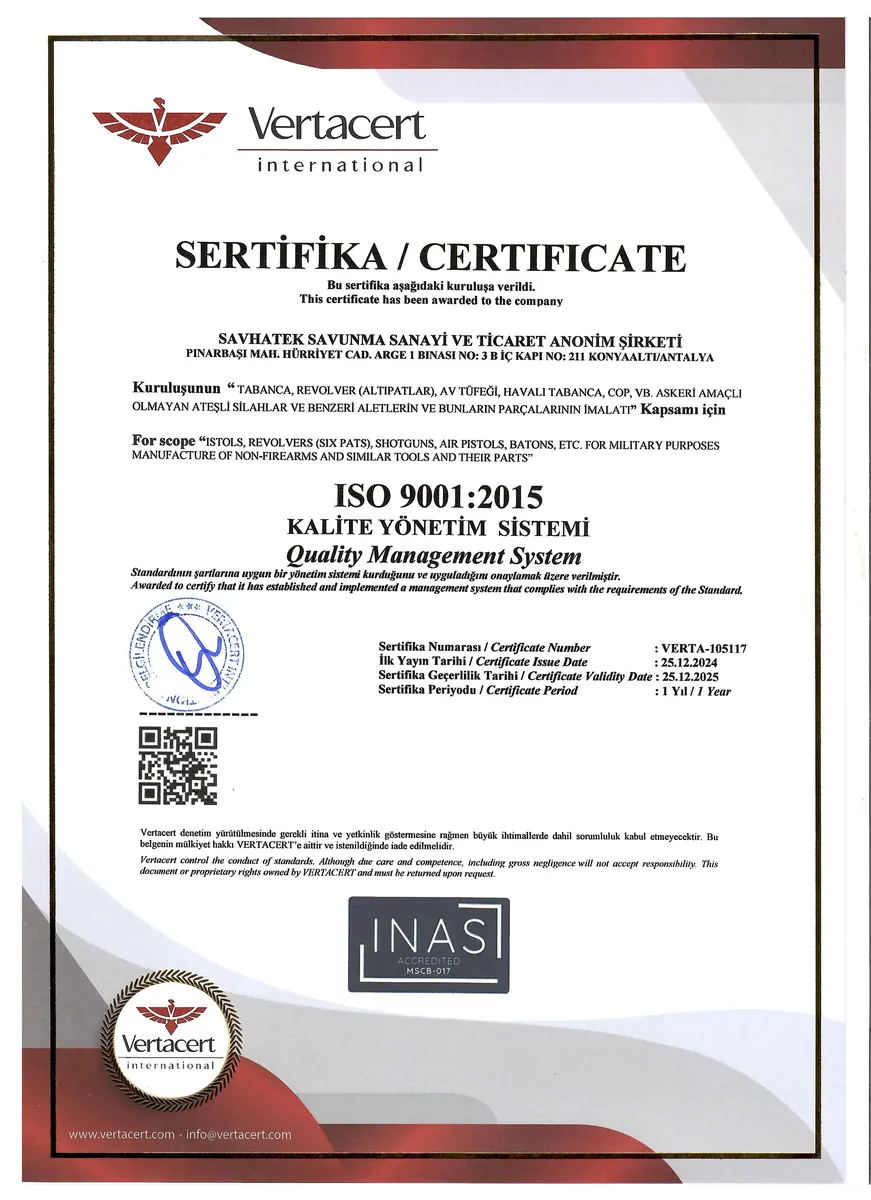ISO 9001:2015 — Zertifikat
