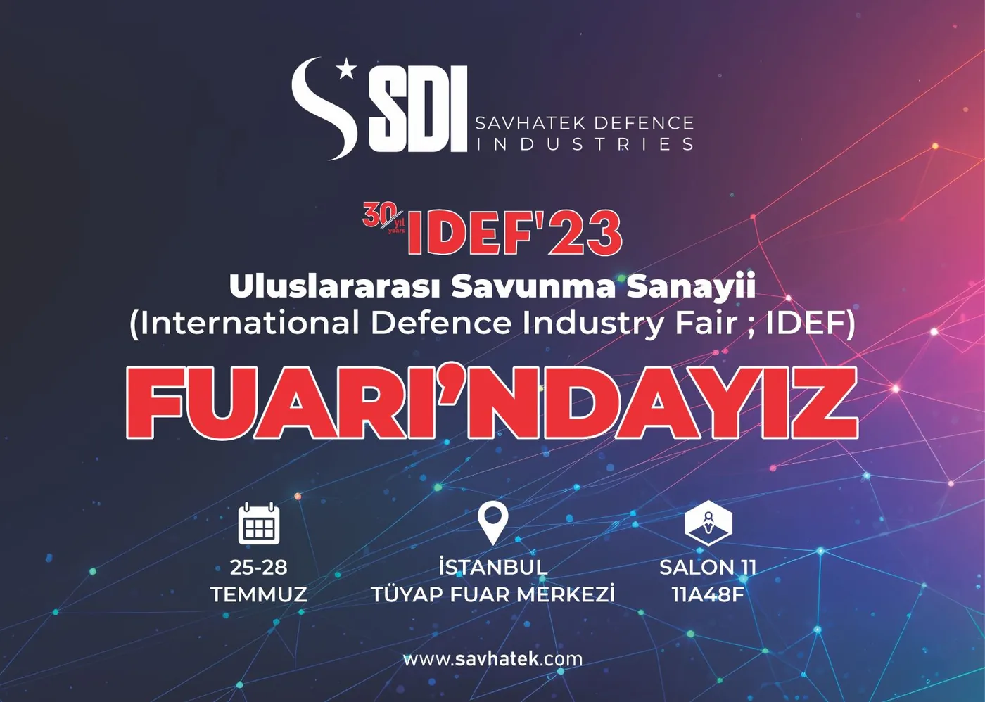 İstanbul'daki IDEF'23 Uluslararası Savunma Sanayii Fuarı'nda Savhatek